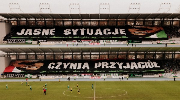 Zgodowa oprawa Radomiak - Legia na meczu radomian z Siarką - fot. radomiak.pl